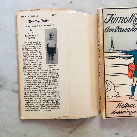 Book: Vintage 1941 Edition TIMOTHY TAYLOR AMBASSADOR OF GOODWILL by Helen Husted - Picture 3 of 14